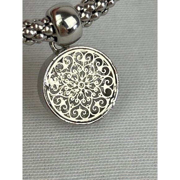Intricate Silver Tone Tree Of Life Charm Bracelet Braided Adjustable Chain - Picture 3 of 5